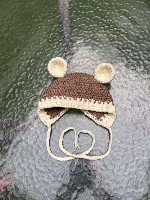 Crochet Baby Bear cap