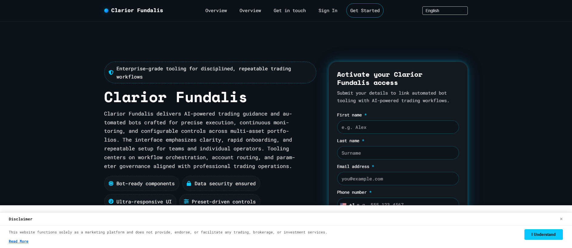 Stored capture of clarior-fundalis-platform.com