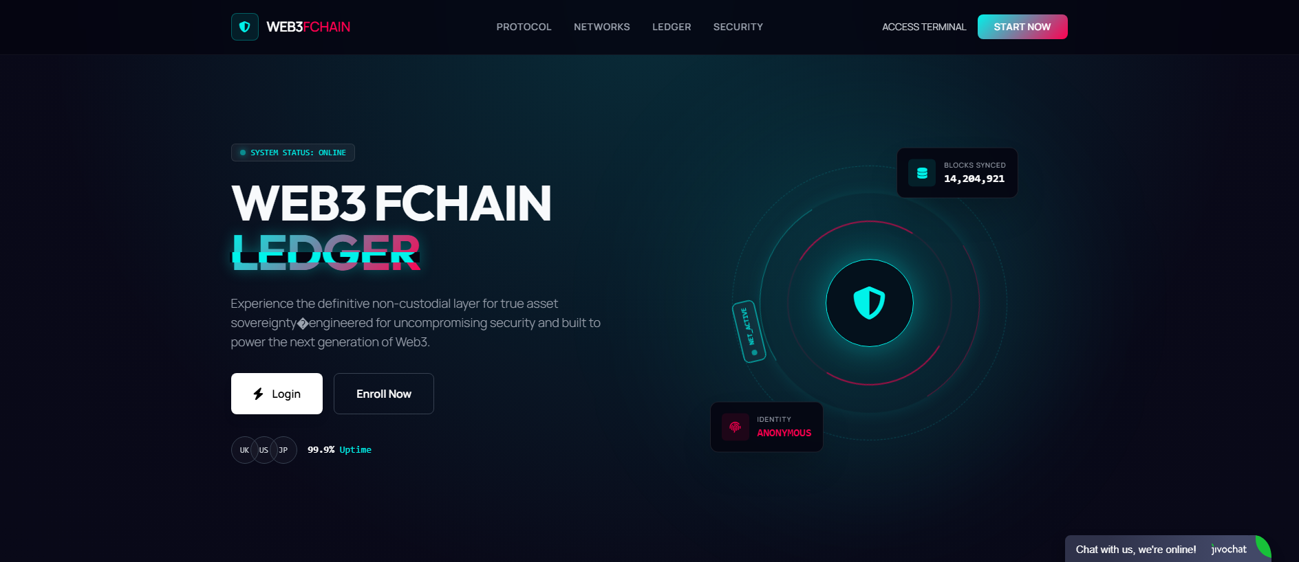 Screenshot of web3fchainledger.com