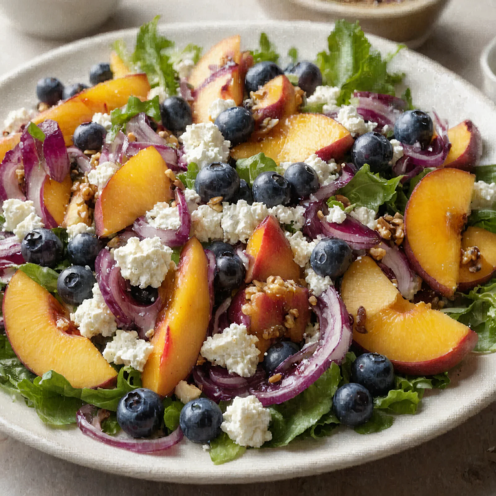 Blueberry Peach Feta Salad: A Refreshing Summer Treat