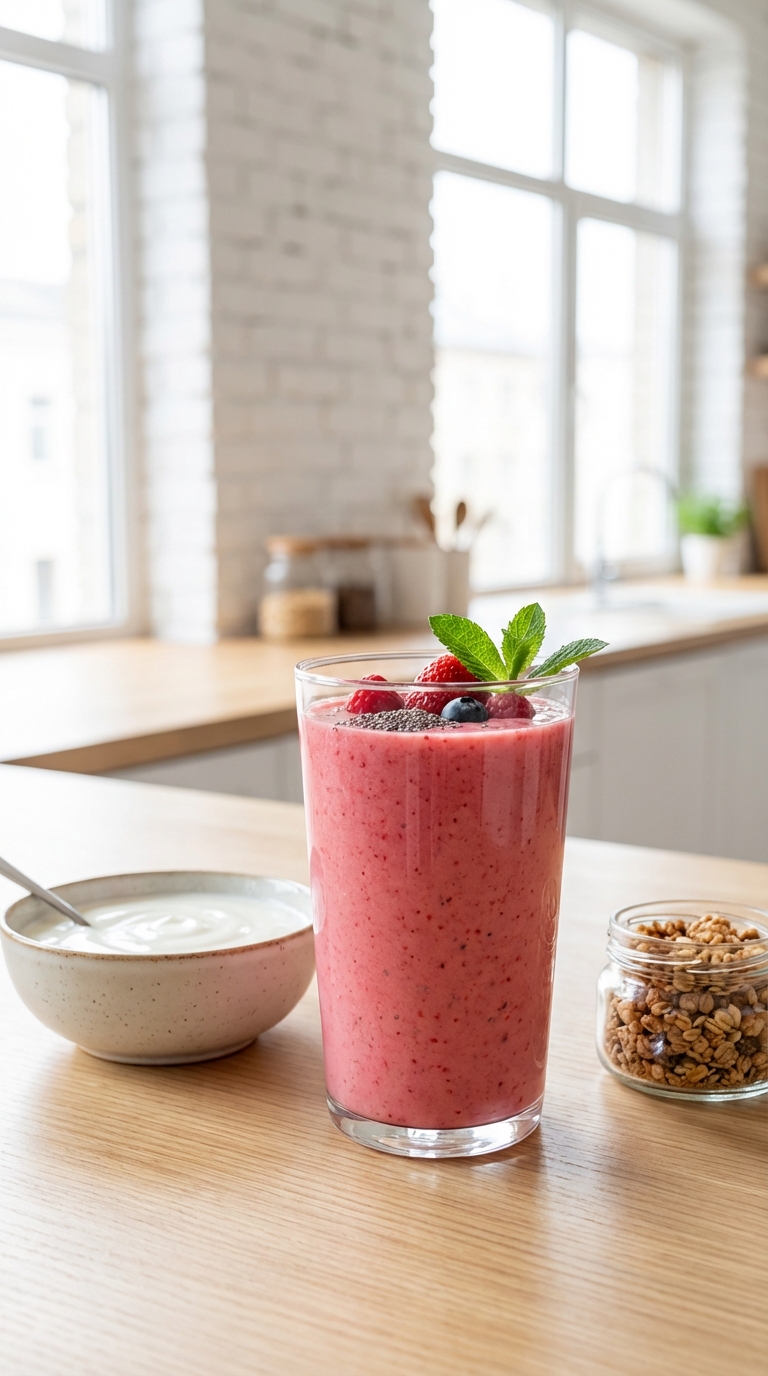 Strawberry Glaze Skin Glow — Delicious smoothie recipes healthy aesthetic