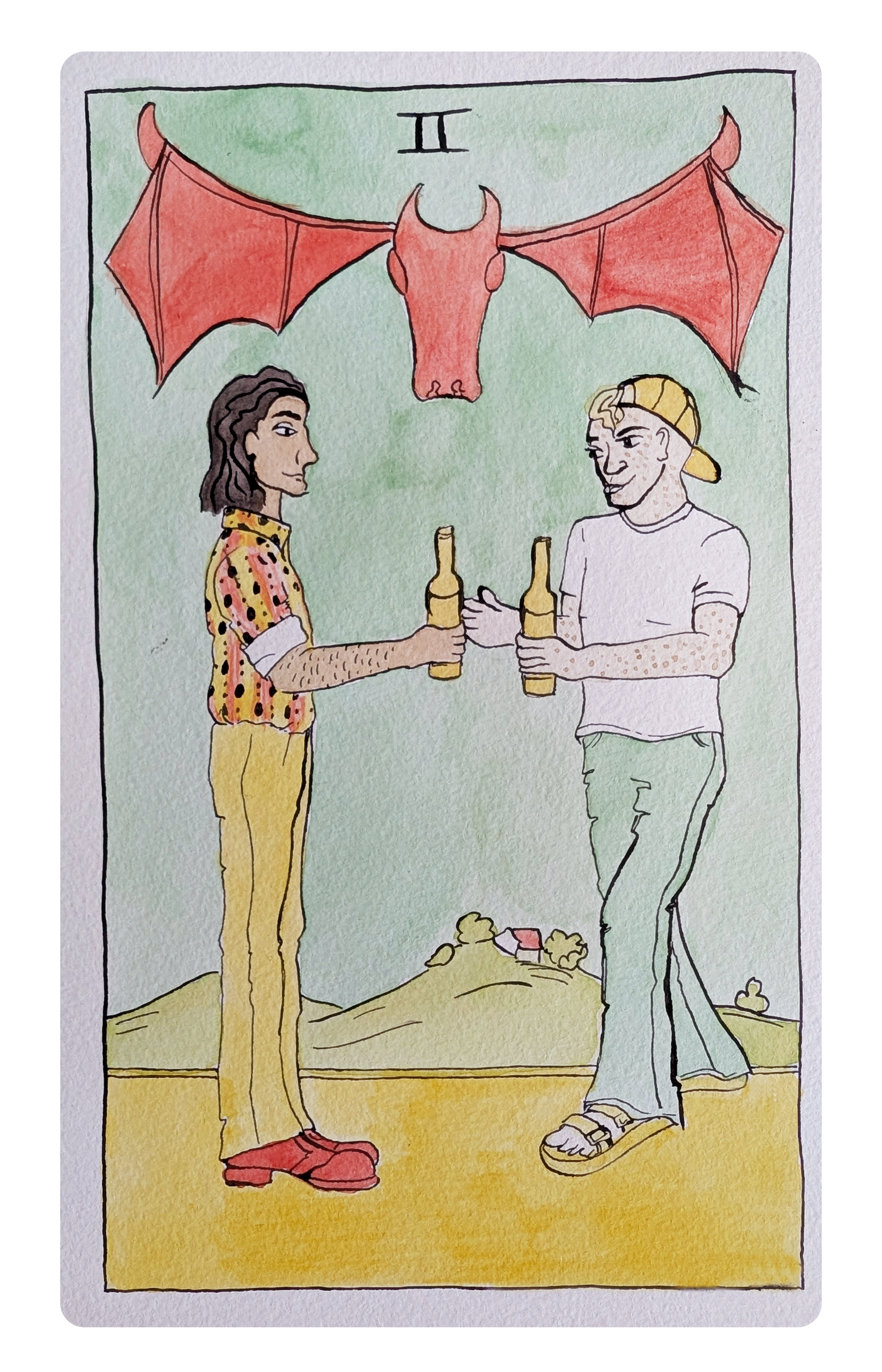 Baz and Simon as the Two of Cups