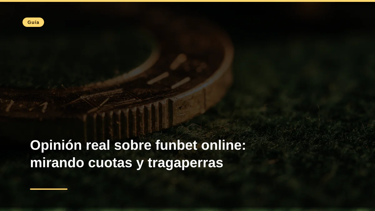 Opinión real sobre funbet online: mirando cuotas y tragaperras 1 Opinión real sobre funbet online: mirando cuotas y tragaperras