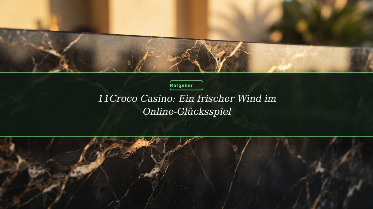11Croco Casino: Ein frischer Wind im Online-Glücksspiel