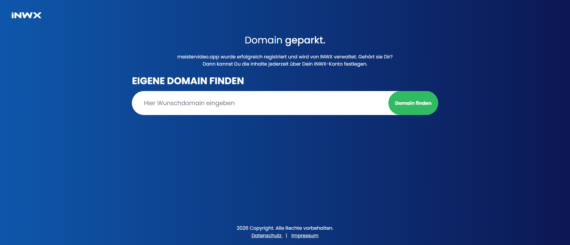 Forensic screenshot of meistervideo.app showing the phishing page layout