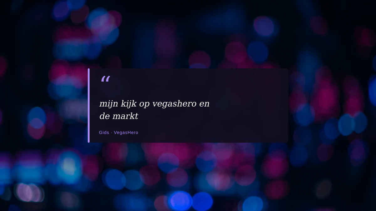 mijn kijk op vegashero en de markt