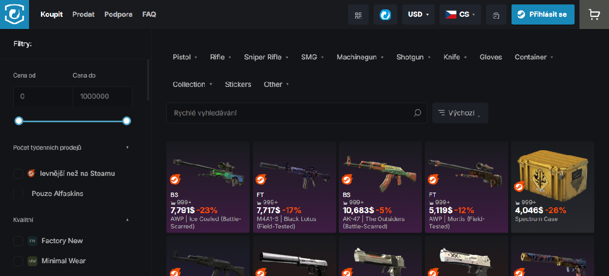 Screenshot of cs2.market