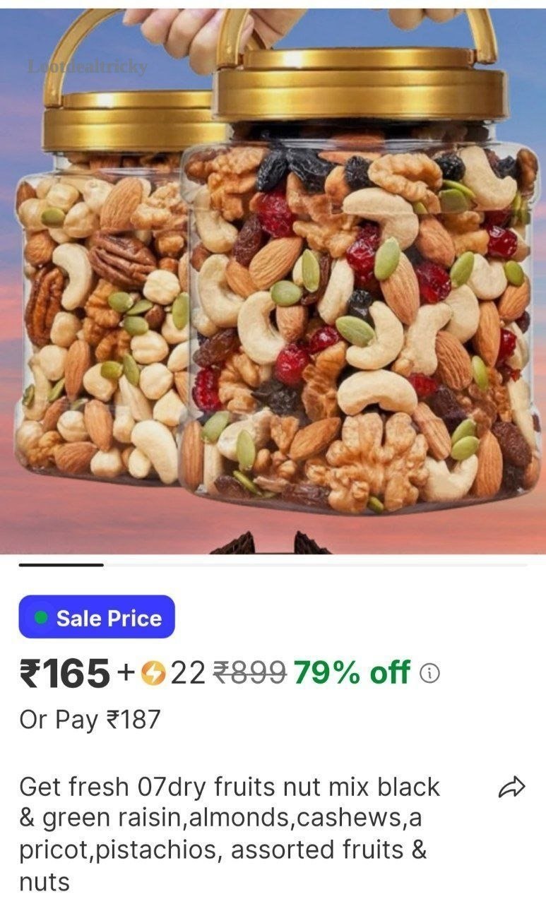 165 Dry Fruits – Just ₹165 | Best Price Drop Today 165 Dry Fruits – Just ₹165 | Best Price Drop Today