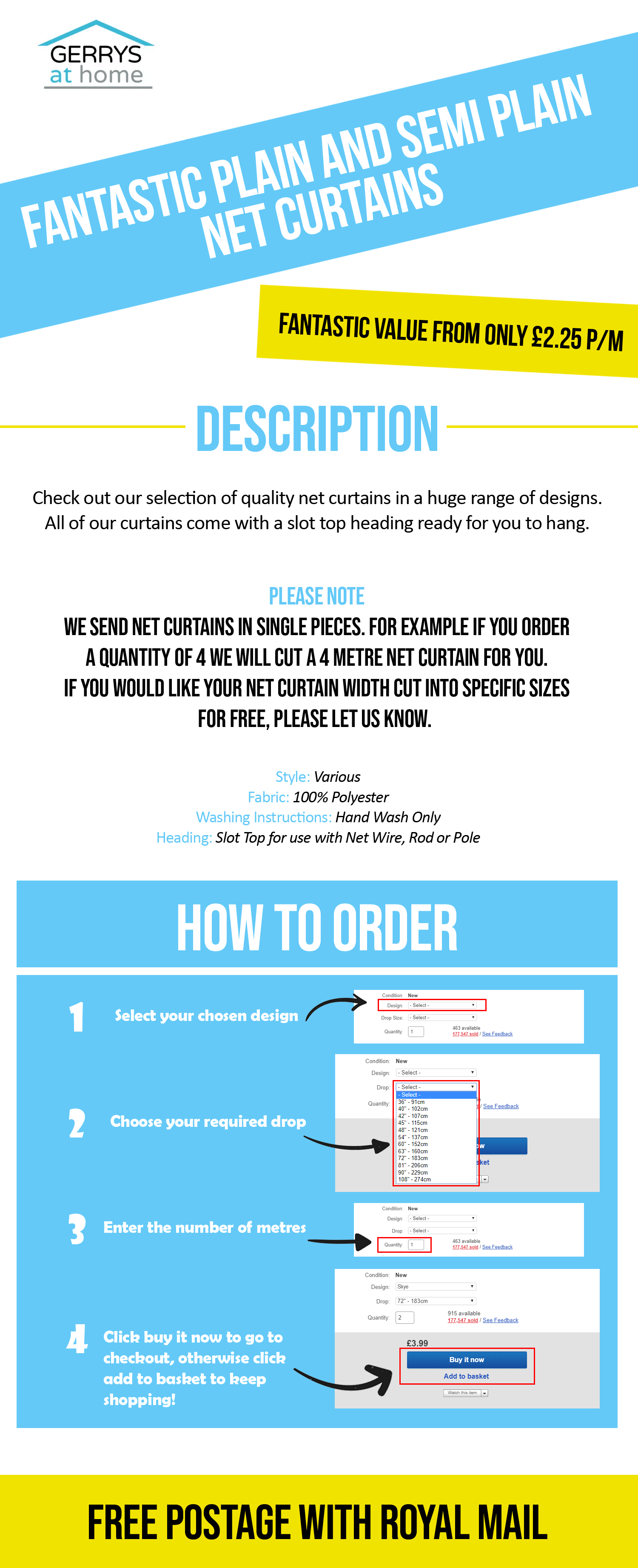 Plain and Semi-Plain Net Curtains