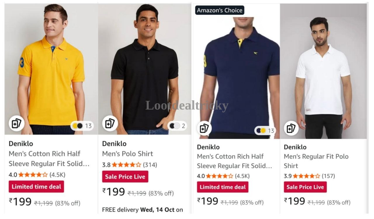 Men Polo Tshirts – Just ₹199 | Loot Lo