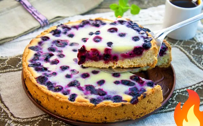 Постер Тарт с ягодами в сметанной заливке