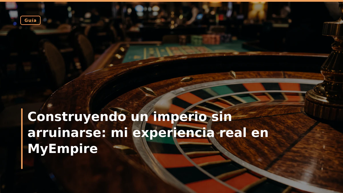 Construyendo un imperio sin arruinarse: mi experiencia real en MyEmpire