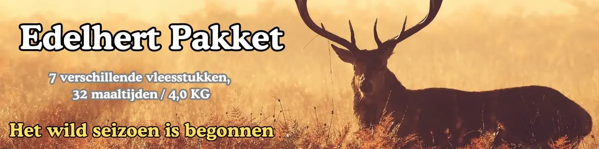 Edelhert pakket - Het hertenvlees is puur natuur wildvlees - www.Vleeskopenbijdeboer.nl