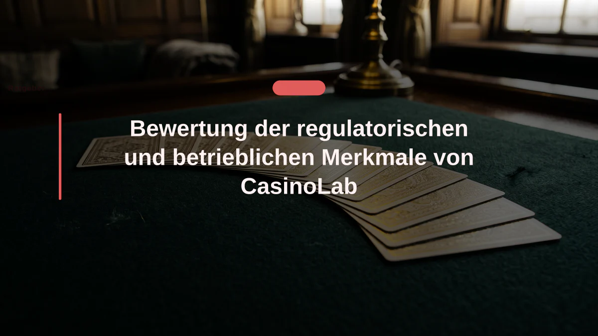 Bewertung der regulatorischen und betrieblichen Merkmale von CasinoLab