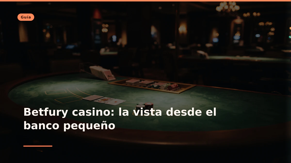 Betfury casino: la vista desde el banco pequeño