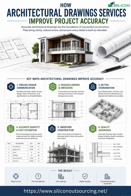 This infographic explains how professional architectural drawing services help reduce errors, improve coordination, and deliver high-quality project outcomes. 📐✨

Save this infographic for architecture inspiration and project planning ideas!

https://www.siliconoutsourcing.net/cad-engineering-services/architecture-engineering.html

#ArchitecturalDrawings #CADServices #ArchitectureDesign #BuildingDesign #AECIndustry #EngineeringService #ArchitecturalDrafting
