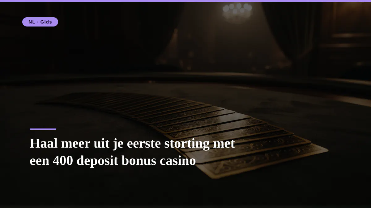 Haal meer uit je eerste storting met een 400 deposit bonus casino