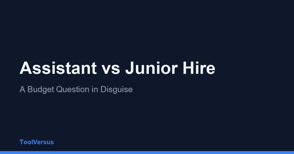 Assistant vs Junior Hire