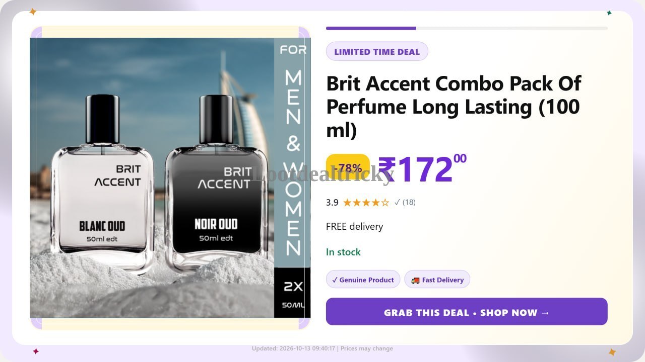   brit Accent Combo – Just ₹172 | Best Price Drop Today