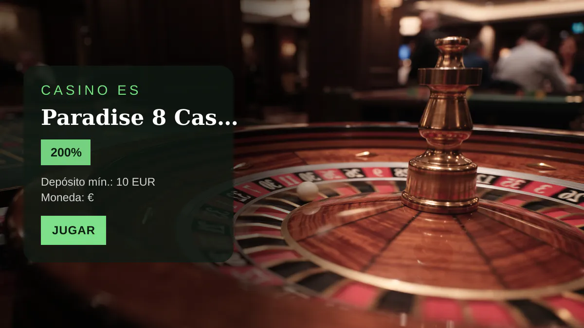 Paradise 8 Casino — bono de bienvenida 200%, pagos: Visa, Mastercard, Skrill, Neteller, Paysafecard