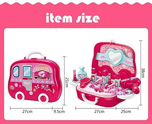 Beauty Makeup Pretend Play Toy Set for Girl with Makeup Accessories and Carry Suitcase photo 3