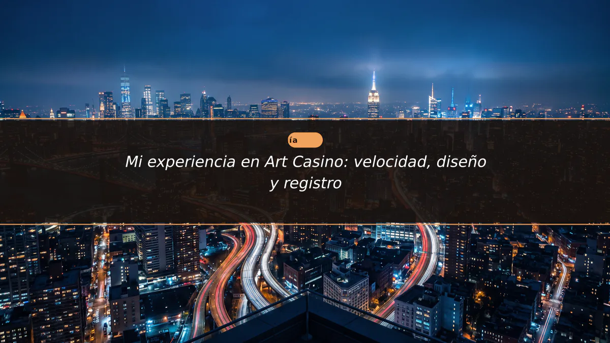 Mi experiencia en Art Casino: velocidad, diseño y registro