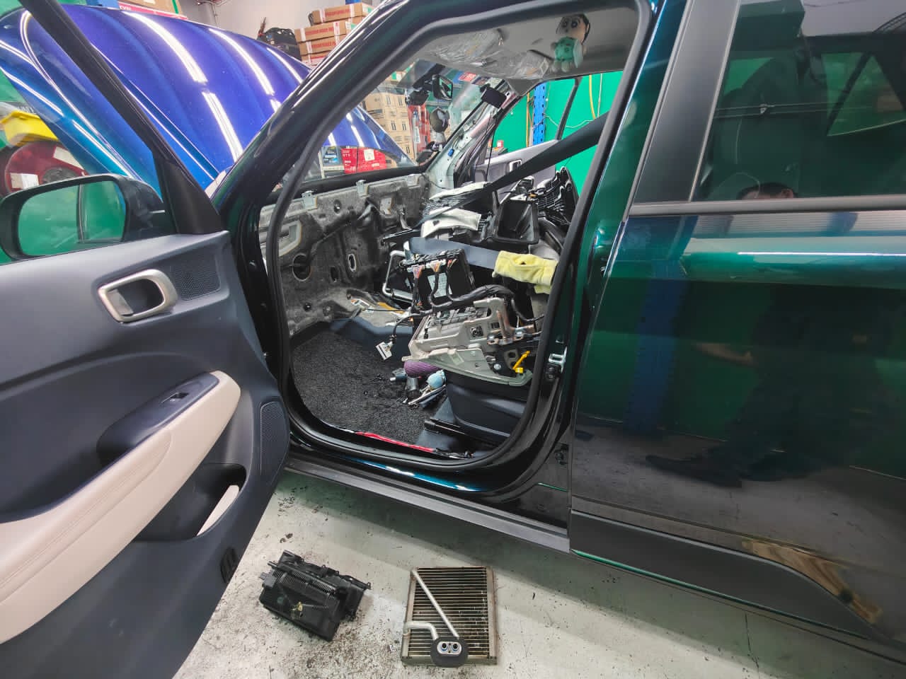 Toyota Wish car aircon cooling coil repair at Edwin Garage