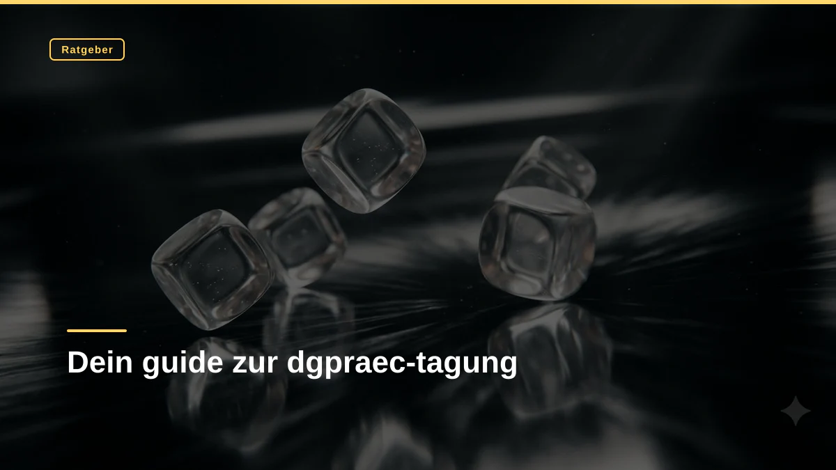 Dein guide zur dgpraec-tagung