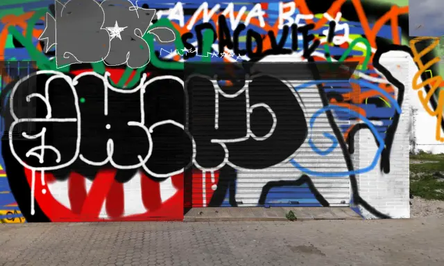 Graffiti artwork by nail