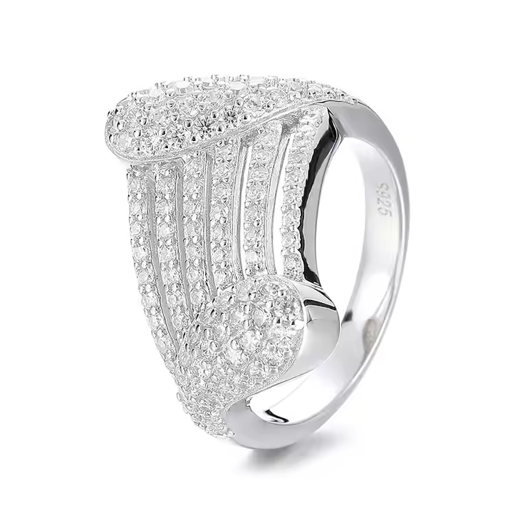 Art Deco Fan Cocktail Ring