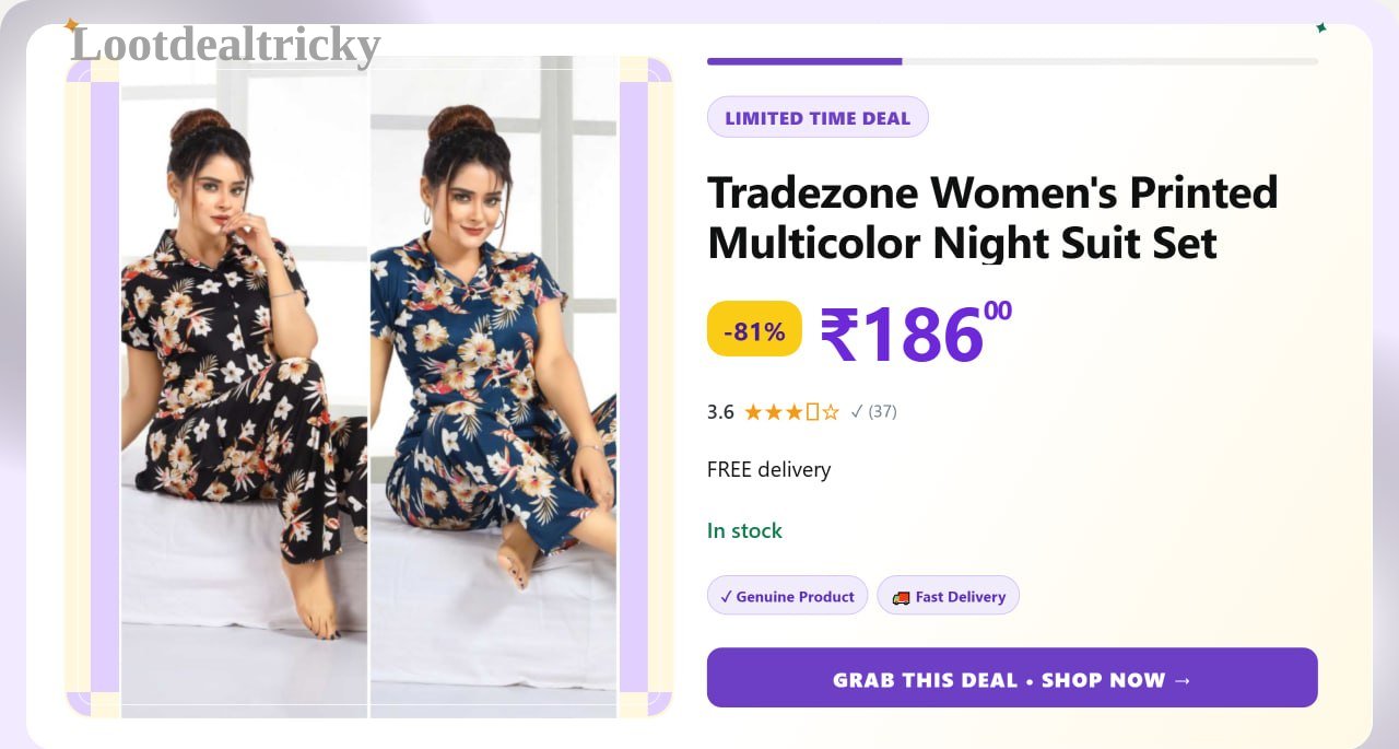   women S Printed – Just ₹186 | Lowest Price Deal