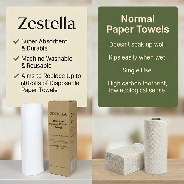 Zestella kitchen towel in use