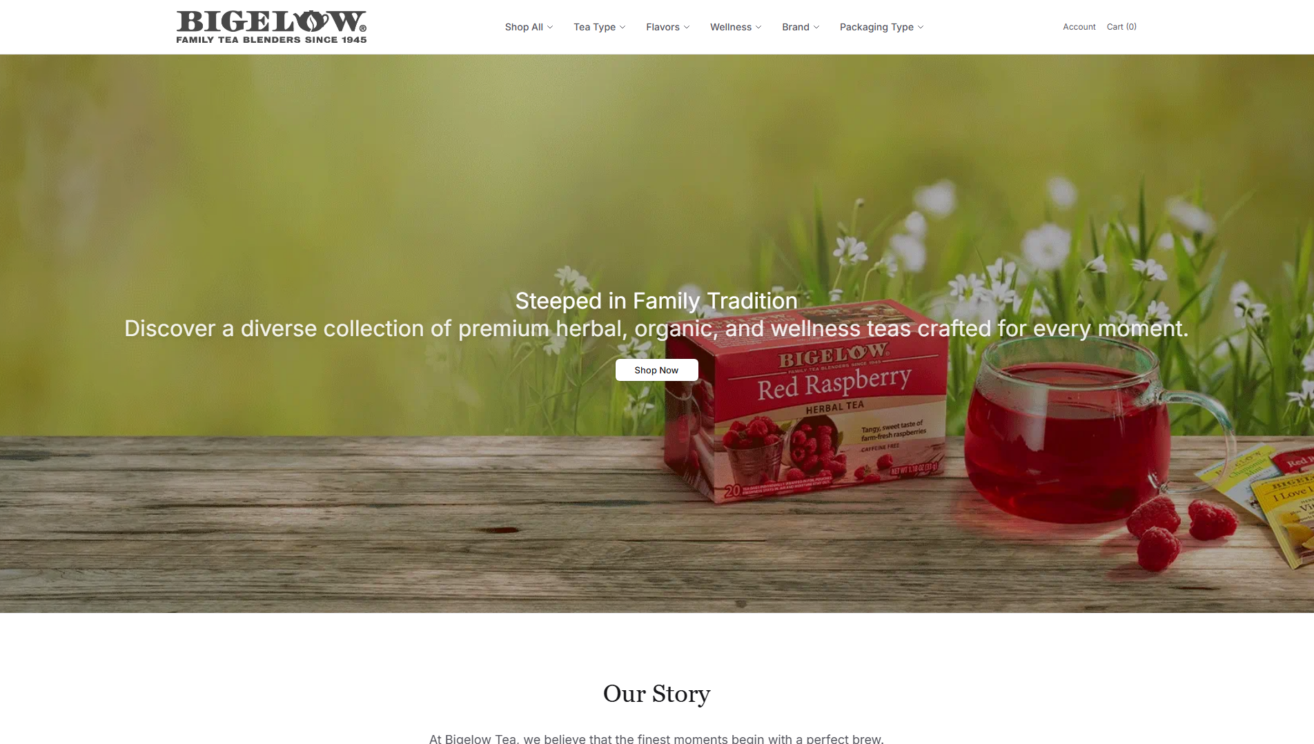 Primary capture · bigelowtea.shop