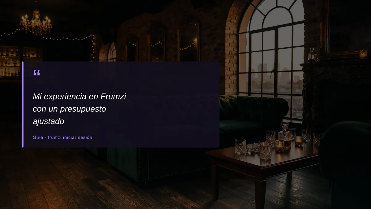 Mi experiencia en Frumzi con un presupuesto ajustado