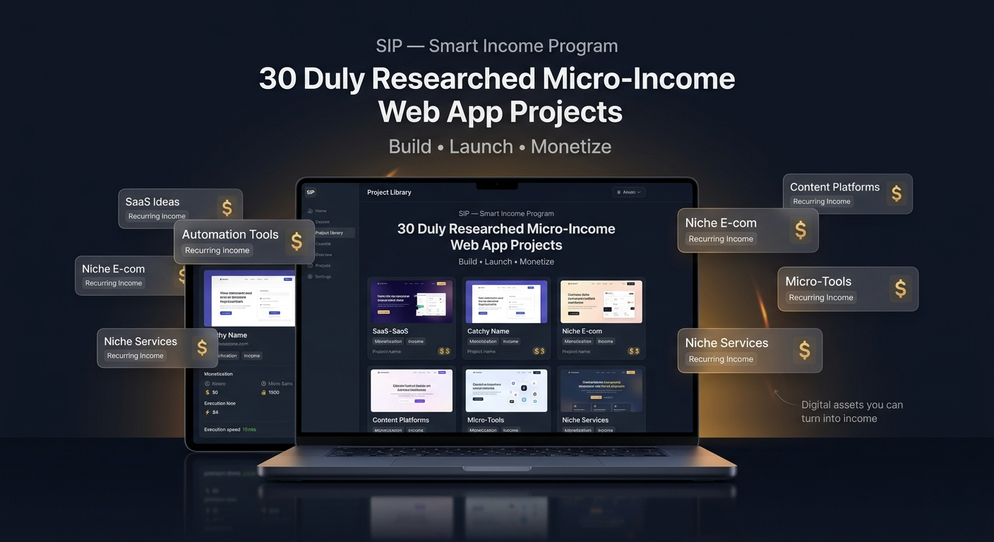 30 Duly Researched Micro Income Web App Projects