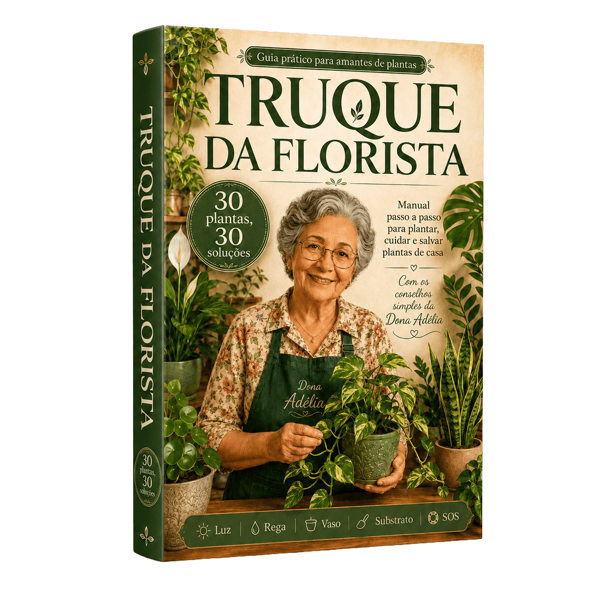 Mockup 3D do Guia Truque da Florista