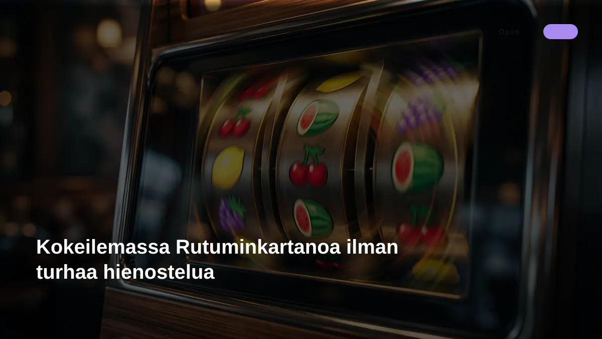 Kokeilemassa Rutuminkartanoa ilman turhaa hienostelua