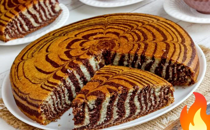 Постер Манник "Зебра" на кефире (без яиц)