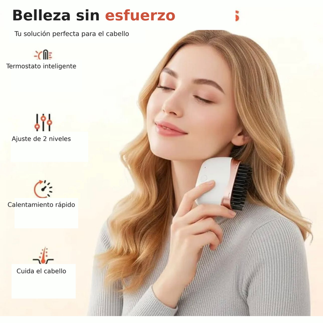 Cepillo alisador portátil con termostato inteligente