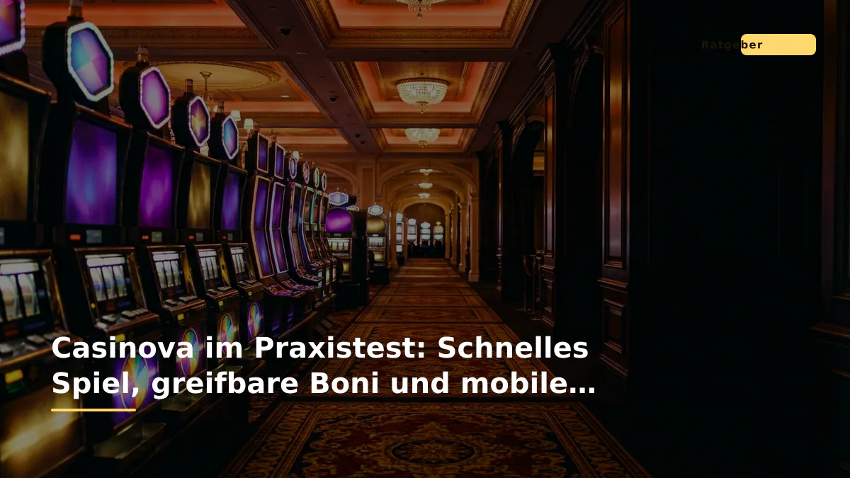 Casinova im Praxistest: Schnelles Spiel, greifbare Boni und mobile Power