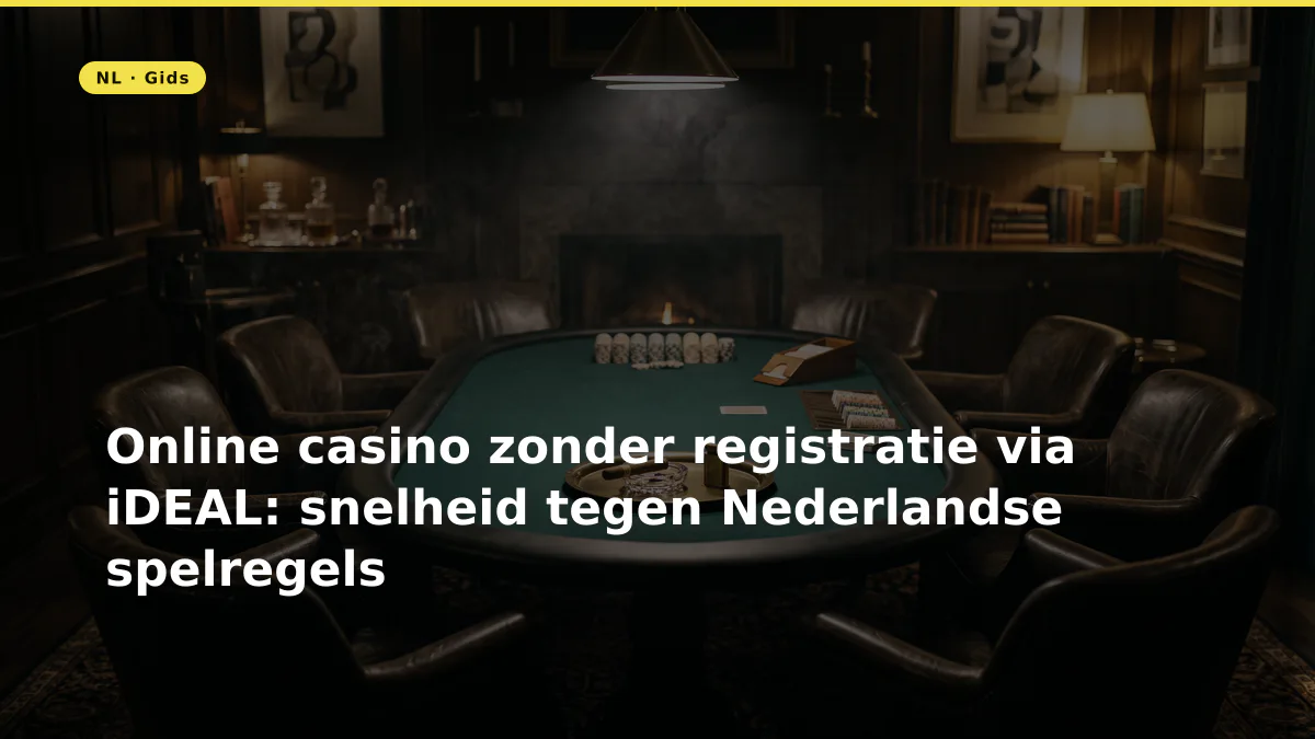 Online casino zonder registratie via iDEAL: snelheid tegen Nederlandse spelregels