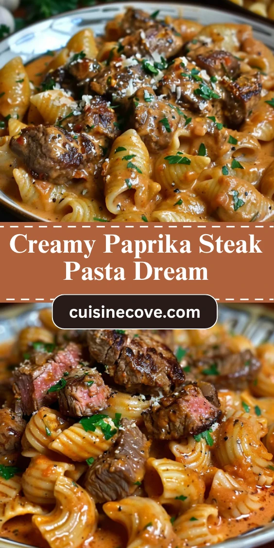 Creamy Paprika Steak and Shells That Melt in Your Mouth Comfort Pasta