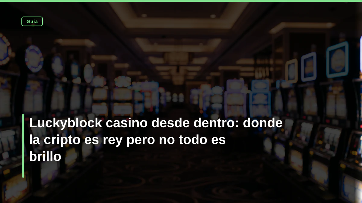 Luckyblock casino desde dentro: donde la cripto es rey pero no todo es brillo