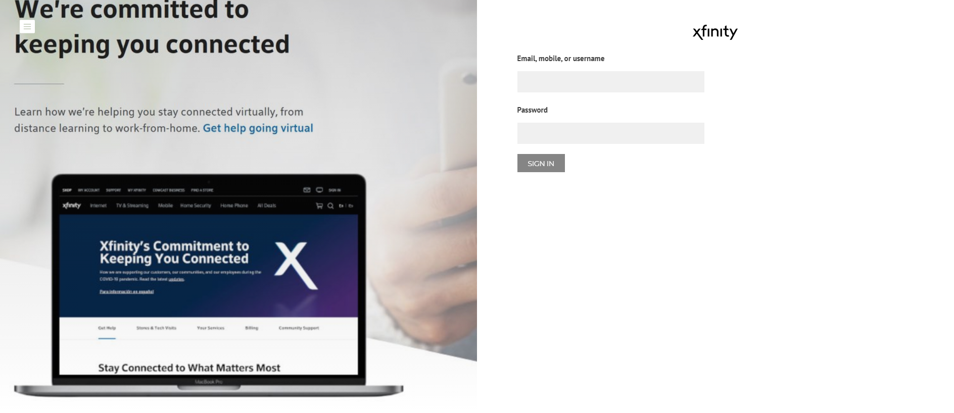 Stored capture of comcastxfi.weebly.com