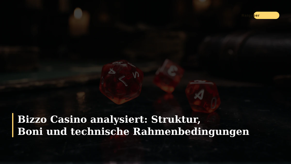 Bizzo Casino analysiert: Struktur, Boni und technische Rahmenbedingungen
