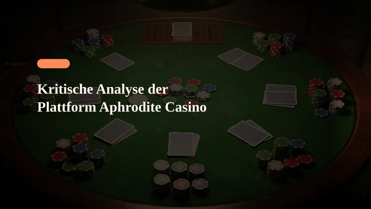 Kritische Analyse der Plattform Aphrodite Casino