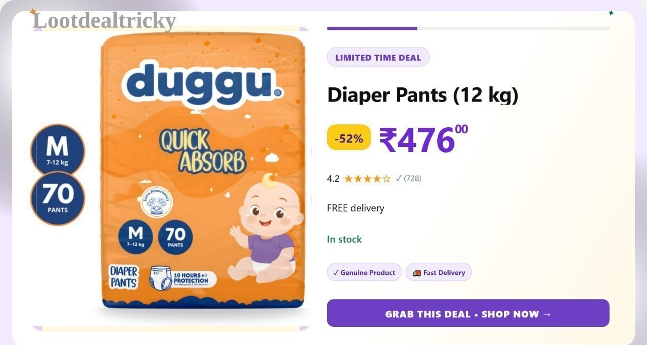   diaper Pants M – Just ₹476 | Limited Time Loot Offer