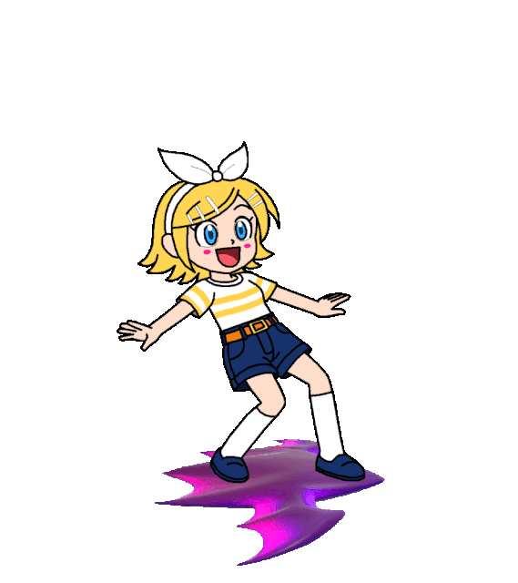 Kagamine Rin riding on Shadow Star SMB