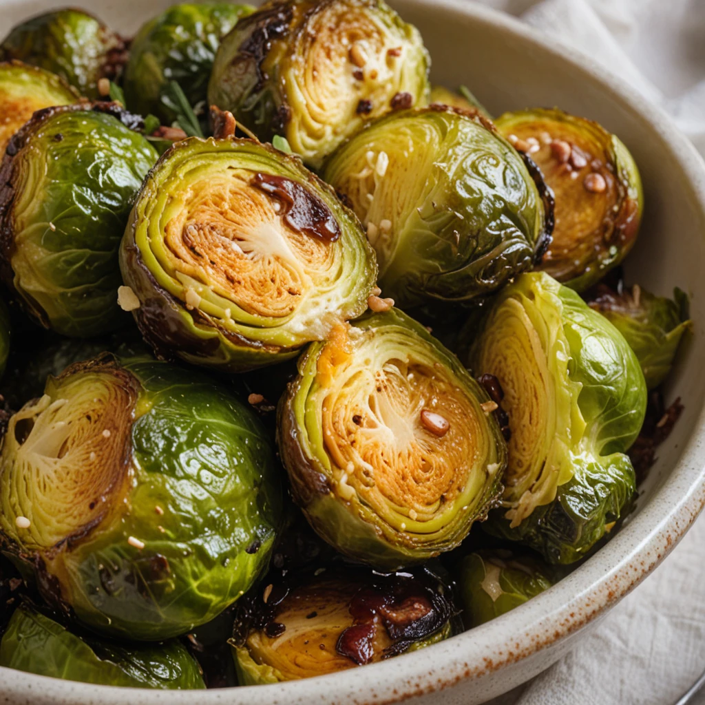 Roasted Brussels Sprouts with Balsamic Dressing