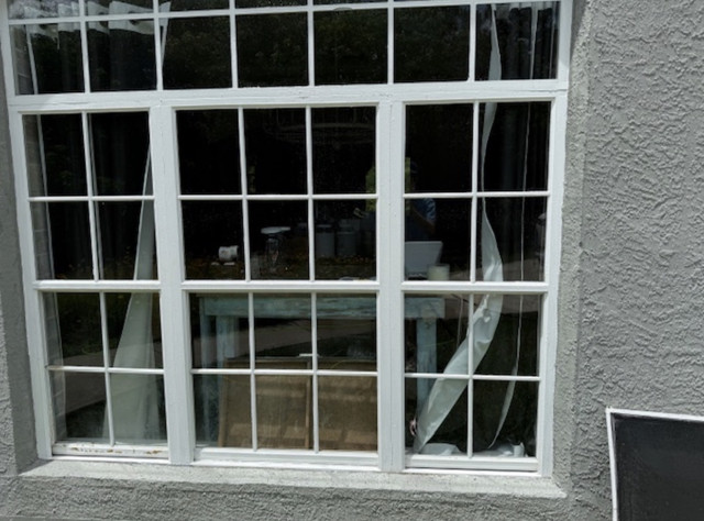 Shield Window Cleaning professional cleaning a window in Lakeland, FL